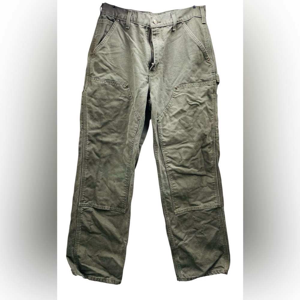 Carhartt Olive Green Double Knee Pants